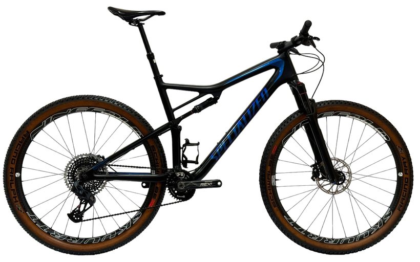 Used 2018 Specialized S-Works Epic XX1 Eagle mountain bike, black and blue